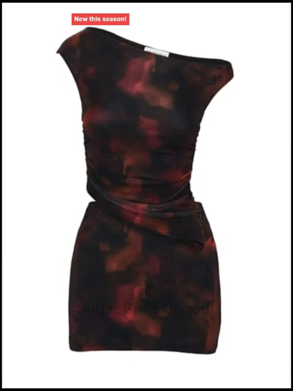 Matching Skirt Set with Good Stretch Fully Lined One Shoulder